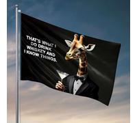 Drapeaux muraux pour les gars « That's What I Do ». Drink Whiskey And I Know Things. Drapeaux amusants pour chambre de garçons (60 x 90 cm)