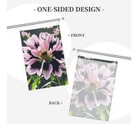 Drapeaux noirs de 61 cm x 0,9 m, bannière de fleurs noires 200D, décoration extérieure, drapeaux de bienvenue avec œillets en laiton, drapeau de jardin pour toutes les saisons