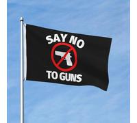 Drapeaux « Non aux armes » 90 x 150 cm, bannière double face, drapeau de bienvenue pour jardin, décoration murale colorée pour chambre d'étudiant