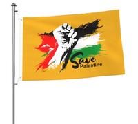 Drapeaux palestiniens pour l'extérieur, bannière robuste double face de 2 x 3 pieds, pour la maison, la cour, le festival, la décoration de jardin extérieur, drapeau de bienvenue