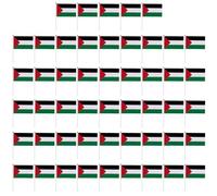 Drapeaux palestiniens sur bâton Fournitures de décoration de fête Accessoires Drapeaux palestiniens pour événement Palestinien agitant à la main Petit drapeau palestinien