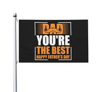 Drapeaux « Papa, tu es le meilleur » pour la fête des pères, pour l'extérieur, 90 x 150 cm, double face, en polyester robuste, pour la maison, la cour, le festival, la décoration de jardin extérieur,