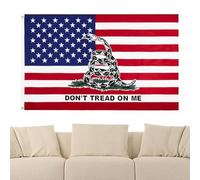 Drapeaux patriotiques pour chambre - Bannière serpent à hochet | Drapeaux de serpent à sonnettes double face pour goûter, drapeaux libertaires Gadsden 89,9 x 149,7 cm pour chambre à coucher et maison