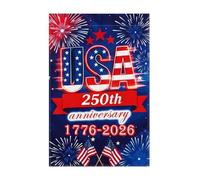 Drapeaux patriotiques pour cour, 250e anniversaire des États-Unis, résistants à la décoloration - Bannière d'extérieur 30,5 x 45,7 cm - Pour vétérans, décorateurs, collectionneurs, commémorations