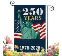 Drapeaux Patriotiques Pour Jardin 250e anniversaire USA recto verso | Drapeaux Décoratifs De Patio 30 x 45 cm Pour propriétaires, vétérans, Memorial Day, porche,