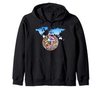 Drapeaux Pays Filles, Cartes du Monde Enfants, Cartes du Monde garçons. Sweat à Capuche