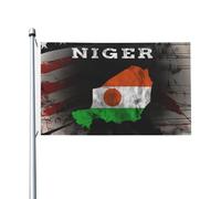 Drapeaux Personnalisé Carte Du Niger Drapeau Extérieur Résistants Aux Intempéries Drapeau De Jardin Pour Festival, Jardin, Décoration D'Halloween, 90X150cm