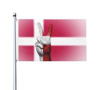 Drapeaux Personnalisé Danemark Drapeau Danois Signe De Paix Pirate Drapeaux Resistant Exterieur Drapeau Extérieur Pour Décoration D'Intérieur, Décoration D'Halloween, 90X150cm