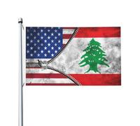 Drapeaux Personnalisé États-Unis, Amérique Et Liban Drapeau De Jardin Diversité Pirate Drapeaux Pour Décoration D'Intérieur, Festival, Jardin, 90X150cm