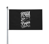 Drapeaux Personnalisé Être Papa Est Un Honneur. Être Papa N'A Pas De Prix. Drapeau De Jardin Résistants Aux Intempéries Pirate Drapeaux Pour Décoration D'Halloween, Terrasse, 90X150cm