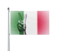 Drapeaux Personnalisé Italie Drapeau Italien Signe De Paix Drapeau De Jardin Parfait Pirate Drapeaux Pour Cadeau De Noë, Cadeau D'Anniversaire, Terrasse, 90X150cm