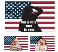 Drapeaux personnalisés - Créez votre propre drapeau américain personnalisé | Bannière personnalisée à faire soi-même avec photos et texte | Cadeau unique pour la famille | Décoration d'intérieur