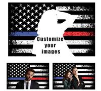 Drapeaux personnalisés - Photo, texte et icône personnalisés | Cadeau unique pour les couples | Décoration d'intérieur tendance | Drapeau et bannière d'image personnalisée pour décoration murale