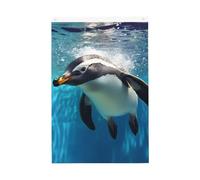 Drapeaux pingouins nageurs pour l'extérieur 6 x 0,9 m - Impression verticale double face - Drapeau de jardin - Bannière de vacances avec œillets - Drapeau de maison pour pelouse, porche, décoration