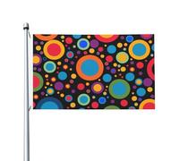 Drapeaux Pois Orange Bleu Rouge Couture Double Face Flag Polyester Drapeau Pirate Pour Jardin L'Extérieur Célébrations 3X5Ft