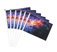 Drapeaux portables à imprimé galaxie dans l'univers pour événements sportifs, célébrations, décorations d'intérieur et d'extérieur