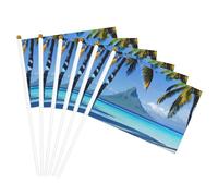 Drapeaux portables imprimés plages de Tahiti Drapeaux portables Événements sportifs Célébrations Décorations intérieures et extérieures
