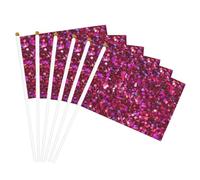 Drapeaux portatifs imprimés à paillettes pour événements sportifs, célébrations, décorations d'intérieur et d'extérieur