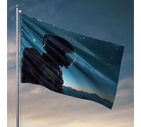 Drapeaux pour adolescents astronautes regardant le ciel étoilé. Drapeau, accessoires de bateau de pêche, accessoires pour adolescents (152 x 244 cm)