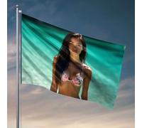 Drapeaux pour adolescents - Haut de bikini floral au bord de la piscine - Accessoires pour bateau de pêche - 60 x 90 cm