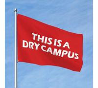 Drapeaux pour caverne de l'homme « This Is A Dry Campus » - Décoration de cabane d'hiver (60 x 90 cm)