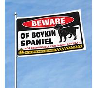 Drapeaux pour chambre à coucher avec inscription « Beware Of Boykin Spaniel » - Décoration de cuisine amusante (152 x 244 cm)