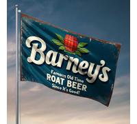 Drapeaux pour chambre à coucher Barney'S Famous Old Time Root Beer : un classique depuis 1920 ! Accessoires et décoration manches à air pour l'extérieur (152 x 244 cm)