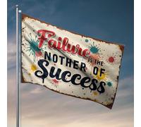 Drapeaux pour chambre à coucher « Failure Is The Mother Of Success » : citation inspirante - Drapeau vintage - Accessoires de piscine (152 x 244 cm)