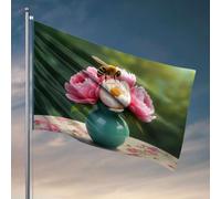 Drapeaux pour chambre à coucher, motif floral amusant avec fleurs roses. Décoration de bar pour la maison, panneau de bienvenue pour porche avant St(120 x 180 cm)