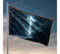 Drapeaux pour chambre à coucher Road To Enlightenment: A Journey Through The Night Flag Vintage Decor Pool Accessories (30 x 45 cm)