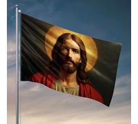 Drapeaux pour chambre à coucher Une personne aux cheveux longs portant un vêtement rouge. Drapeaux amusants pour chambre gars, piscine (120 x 180 cm)