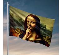 Drapeaux pour chambre d'adolescentes Leonardo Da Vinci'S Mona Lisa : A Mysterious Smile Flag Decore For Room Porche Sign (60 x 90 cm)