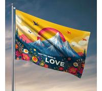 Drapeaux pour chambre d'adolescentes Pourquoi vous avez besoin c'est l'amour Drapeau extérieur Accessoires de bar Drapeau décoratif pour chambre à coucher (30 x 45 cm)