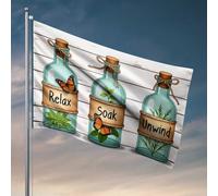 Drapeaux pour chambre d'adolescentes, rituels de relaxation de la nature dans des bouteilles, décoration amusante pour bar, pour chambre de fille (60 x 90 cm)