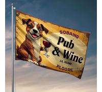 Drapeaux pour chambre d'adolescentes Sobaing Pub & Wine - Drapeau A. Hume Ploore - Décoration vintage pour chambre d'adolescente (60 x 90 cm)