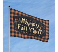 Drapeaux pour chambre d'adolescents et garçons Happy Fall Y'All Drapeau 1 décoration de chambre pour homme Art de cour (152 x 244 cm)