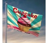 Drapeaux pour chambre d'adolescents garçons Cupcake Always Good. Drapeau Man grotte Bar arrière-cour Décoration (30 x 45 cm)