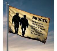 Drapeaux pour chambre d'adolescents, garçons, frères marchant ensemble : un hommage sincère à l'amitié et drapeau pour décoration et accessoires pour chambre de garçon (120 x 180 cm)