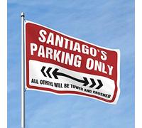 Drapeaux pour chambre d'adolescents garçons Santiago Parking Only Drapeau drôle Décoration de maison College Dortoir Affiches pour les gars (taille : 30 x 45 cm)