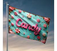 Drapeaux pour chambre d'adolescents garçons Un doux voyage à travers le pays des bonbons : explorer de délicieuses friandises un drapeau rétro décoration de chambre drapeaux muraux pour les gars (30 x