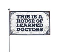 Drapeaux pour chambre de fille avec inscription « This Is A House of Learned Doctors » Décoration hippie (60 x 90 cm)