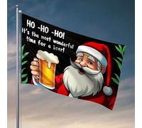 Drapeaux pour chambre de fille Ho-Ho-Ho! Le meilleur moment pour une bière - Drapeau Man Cabe Decor Accessoires de chambre (30 x 45 cm)