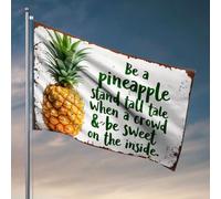 Drapeaux pour chambre de filles « Be A Pineapple Stand Tall Tale When A Crowd & Be Sweet On The Inside » Drapeau Western Décoration d'intérieur Drapeaux drôles (152 x 244 cm)
