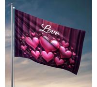 Drapeaux pour chambre de garçon Love Is In The Air! Drapeaux de jardin d'hiver décorations d'extérieur pour terrasse (152 x 244 cm)