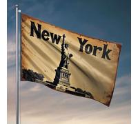 Drapeaux pour chambre de garçon, statue de la liberté, New York City. Drapeaux universitaires pour dortoir, pour chambre de gars drôles (30 x 45 cm)