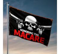 Drapeaux pour chambre de garçons Honorant le Macare : un hommage au leadership courageux Drapeau extérieur décoration de patio lac maison (152 x 244 cm)