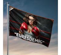 Drapeaux pour chambre des garçons autonomisation dans l'anneau : drapeau de force et de détermination d'Euresdemig pour extérieur, terrasse, décoration de maison de lac (30 x 45 cm)