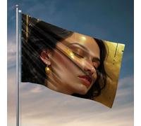 Drapeaux pour chambre drôles de larmes dorées, Elegance In Motion Drapeau de bienvenue pour porche debout Décoration rétro (60 x 90 cm)