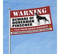Drapeaux pour chambre Guys Funny Beware Of Doberman Pinscher Flag Décorations de bière pour homme Drapeaux de grotte pour dortoirs (taille : 120 x 180 cm)