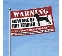 Drapeaux pour chambre Guys Funny Beware Of Rat Terrier Drapeau Bière Décorations pour Homme Cave Drapeaux pour Dortoirs (Taille : 152 x 244 cm)